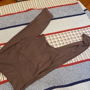 Old Navy Taupe Sleeveless Jumpsuit